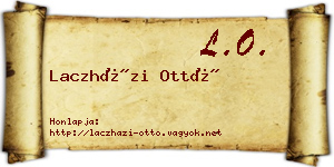 Laczházi Ottó névjegykártya